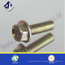 Parafuso de flange hexagonal m16 com serração